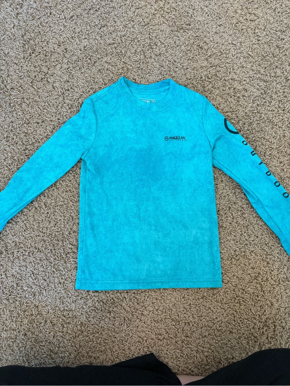 Magellan Outdoors Kids Long Sleeve Shirt - Bright Teal, Size XS